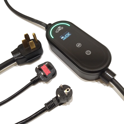 IP67 Typ B Schutz Intelligentes tragbares EV-Ladegerät 16A 3,6 kW mit Temperatursensor