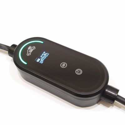 kaufen Tragbares 11kW EV Ladegerät Typ 2 Smart App, Max. 3-Phasen 5M/7M/10M Elektroauto-Ladegerät mit 2,4-Zoll-LCD-Display, Tragetasche, Halterung, Kabelhalter, Mobile Wallbox Ladestation on-line-Fertigung
