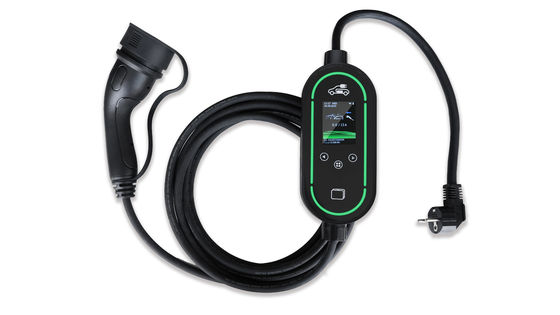 kaufen 11kW Tragbares Elektroauto-Ladegerät mit IP67-Schutzart und 2,4-Zoll-LCD-Bildschirm für den Heimgebrauch on-line-Fertigung