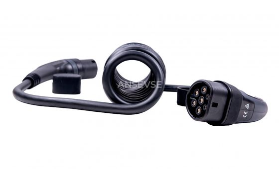 Elektroautoladegeräte 16A 480V 3 Spiralenkabel Iecs 62196 der Phase 11kW Art - 2 zu schreiben - 2 ev aufgerollte Kabel