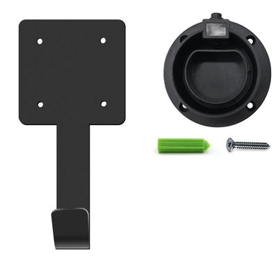 IEC62196 Art - 2 EV-Stecker-Halter-Schwarz-Stahl mit Kabel-Management