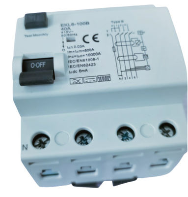 Veranschlagte residuell gegenwärtiges Schutz-Gerät 50/60Hz DCs 6mA 4P Frequenz