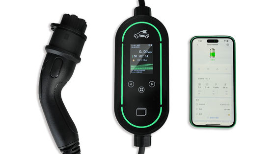 Guter Preis 7kW Portable EV Charger with 2.4-inch LCD Screen 5m Charging Cable and Flame Retardant PC Material Online