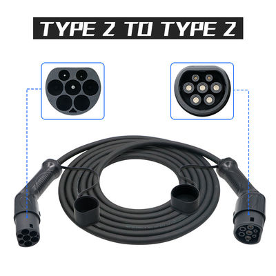 Guter Preis 16A 1 Phasen-Art - 2 zu schreiben - Aufladungskabel mit 2 EV mit 5m TUV schwarzem Kabel Online